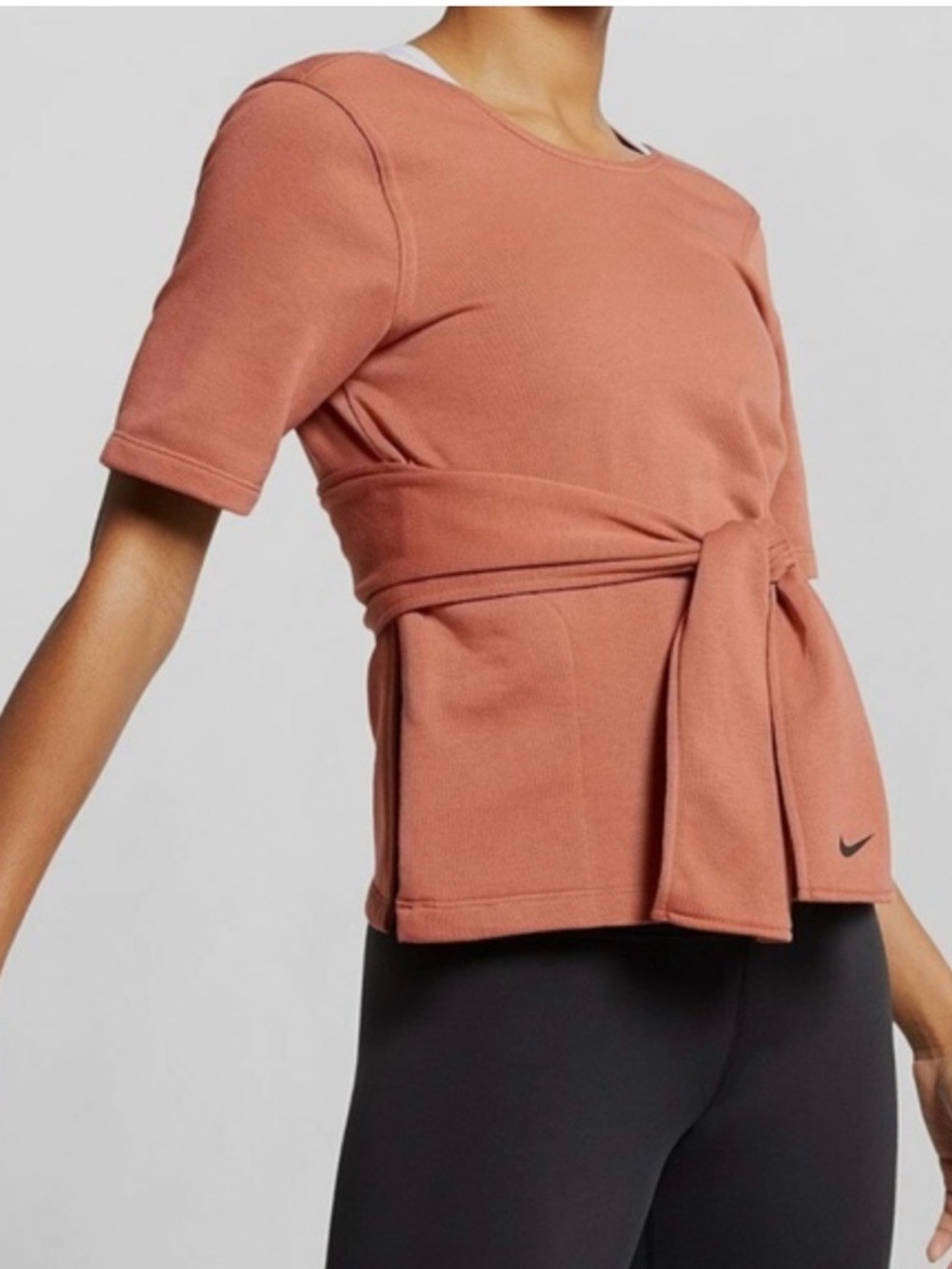 Nike Women's Terracotta Tie-Front Top - Size Small